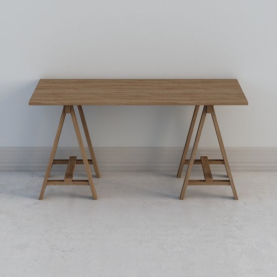 T-Leg Desk 3D Model for Modern Interiors