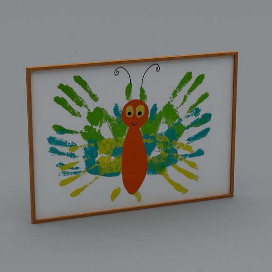 Colorful Caterpillar 3D Model - Low Poly Art