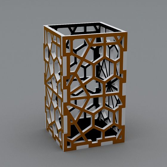 Honeycomb Tower Low-Poly 3D Model