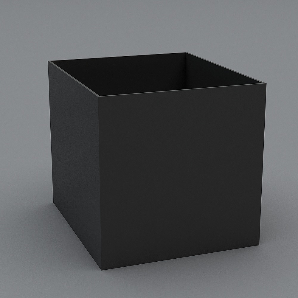 Modern Black Cube 3D Model