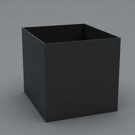 Modern Black Cube 3D Model