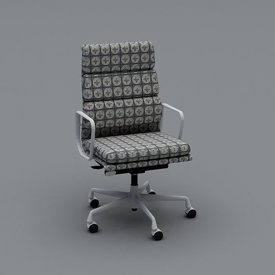 Elegant Low-Poly Office Chair 3D model