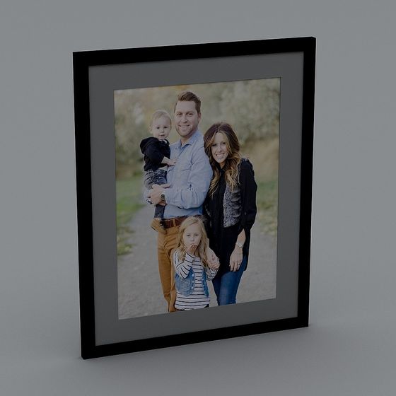 Family Photo Frame 3D Model