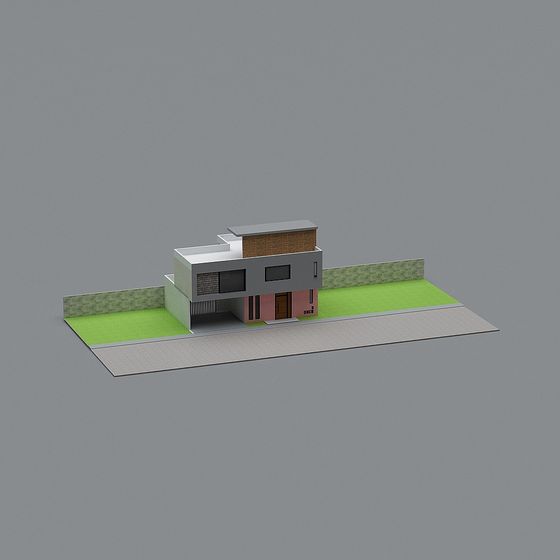 Low Poly Modern House 3D model