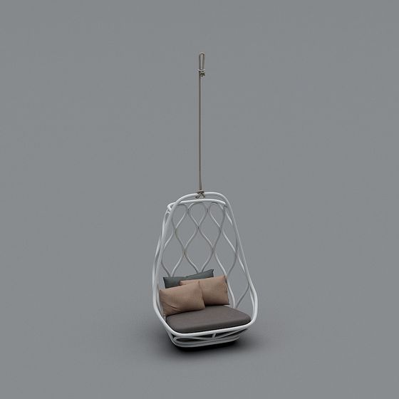 Minimalist Hanging Swing Chair 3D model
