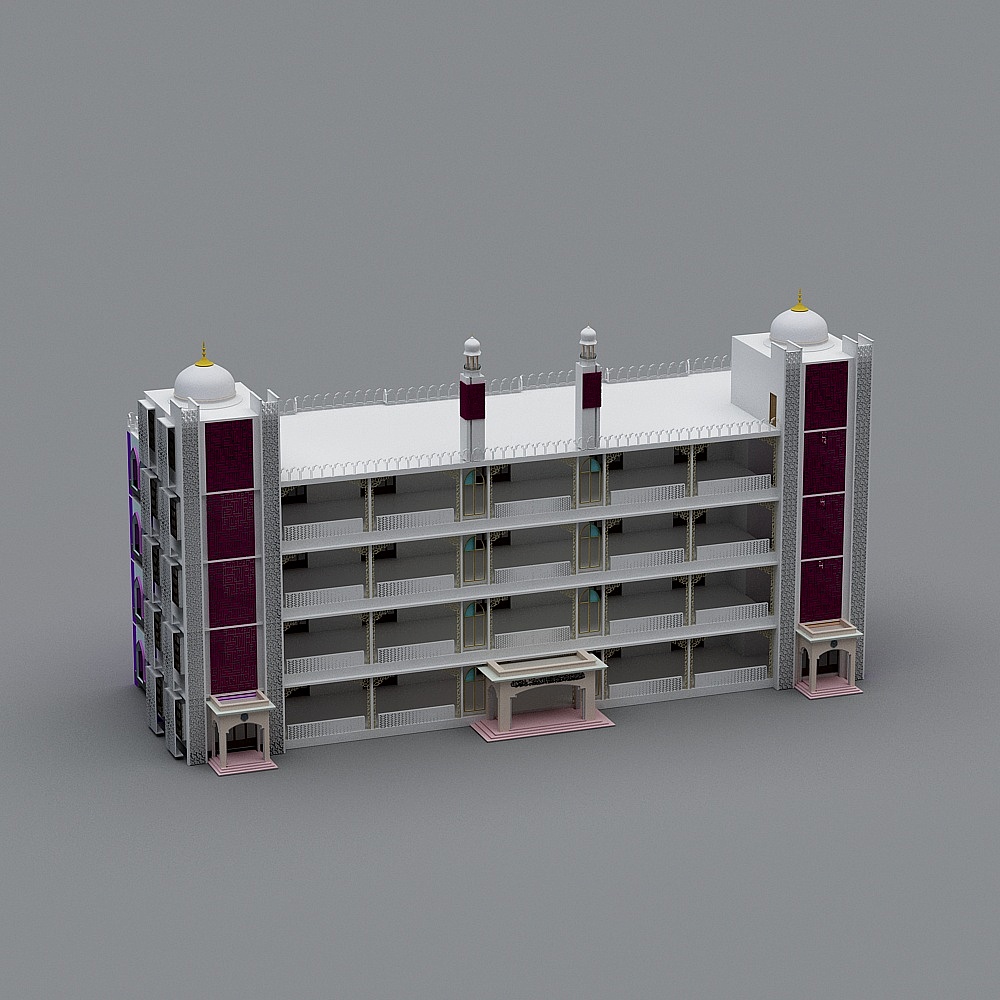 Middle Eastern Style Hotel 3D model