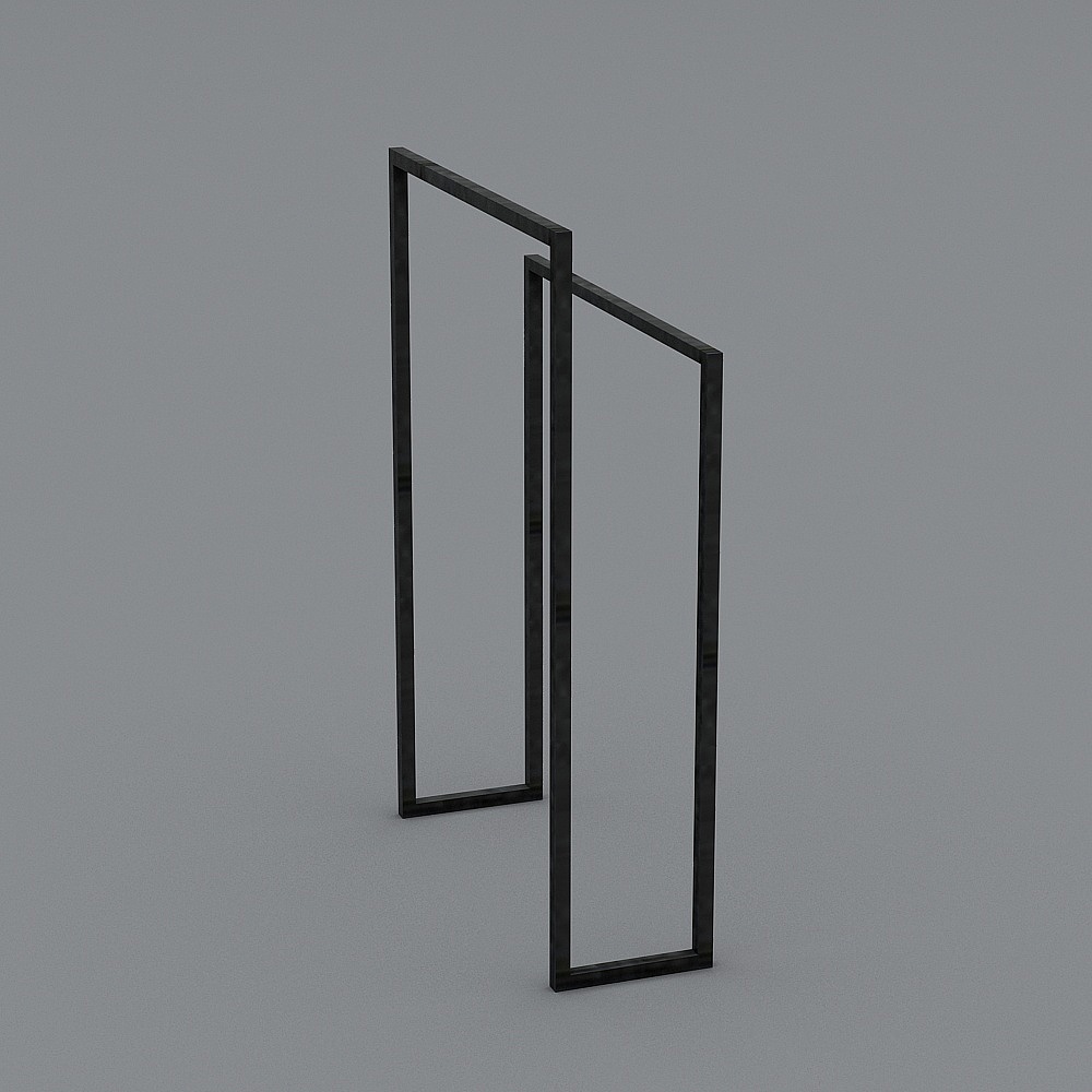 Minimalist Industrial Metal Frame 3D Model