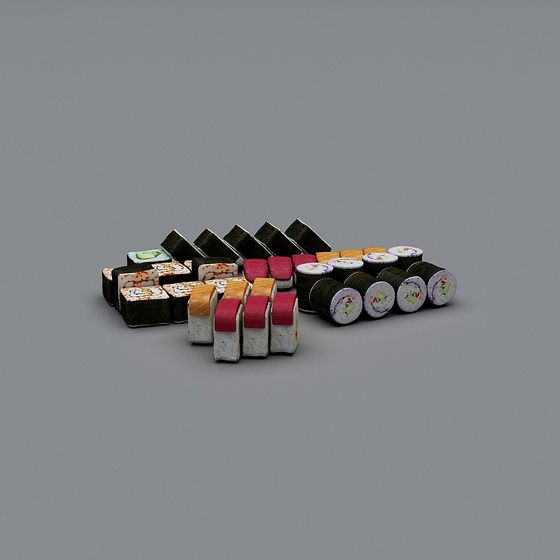 Vibrant Sushi 3D Model Collection