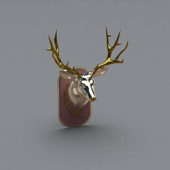 Golden Stag Trophy 3D model