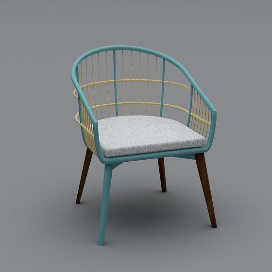 Stylish Low-Poly Chair 3D model for Modern Design
