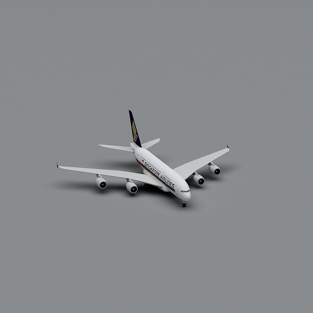 Singapore Airlines Low-Poly 3D Model