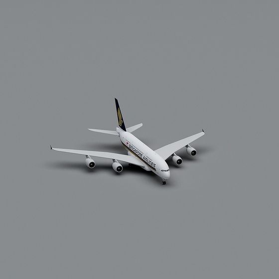 Singapore Airlines Low-Poly 3D Model