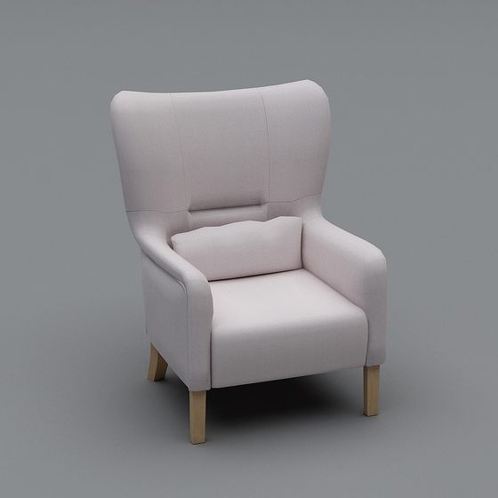 Elegant Low Polygon Lounge Chair 3D model