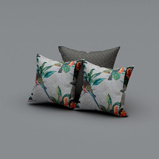 Vibrant Tropical Parrots 3D Model