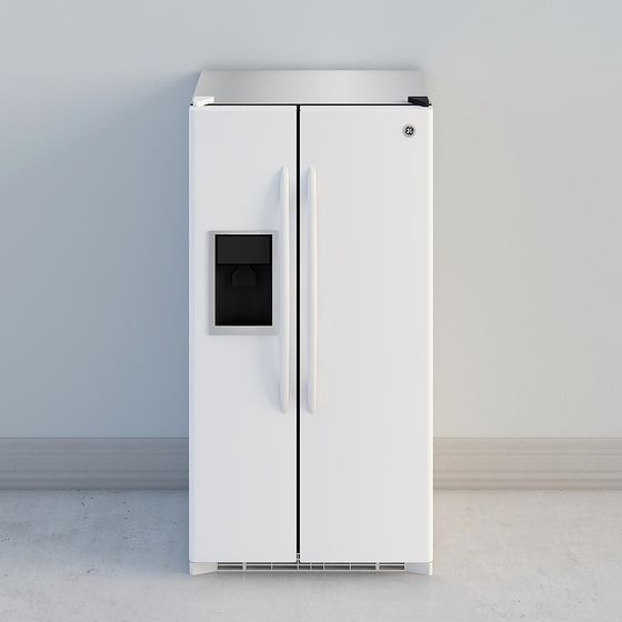 Contemporary Refrigerator 3D model for Stylish Homes