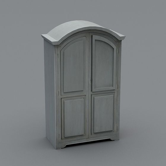Classic Wardrobe 3D model - Low-Poly Design