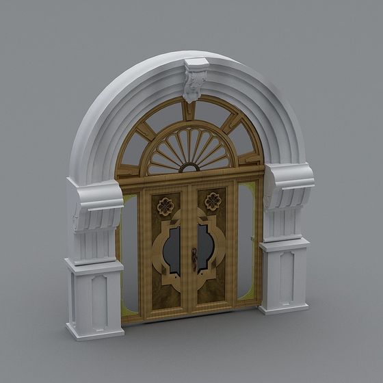Classical Archway Low-Poly 3D Model