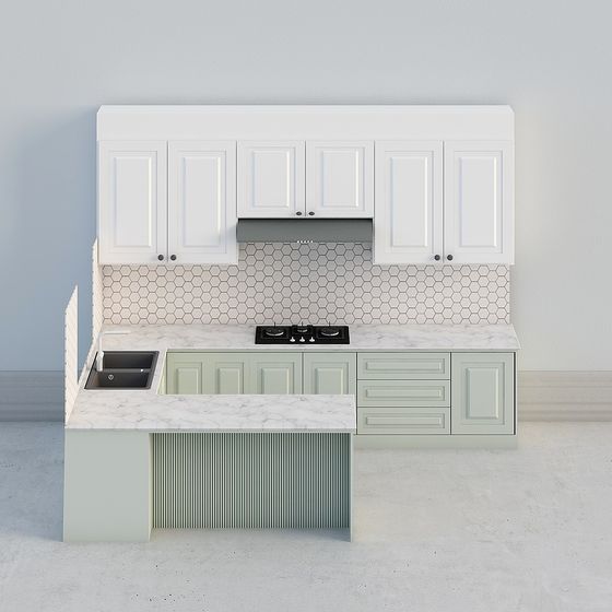 Elegant Kitchen 3D Model for Modern Spaces