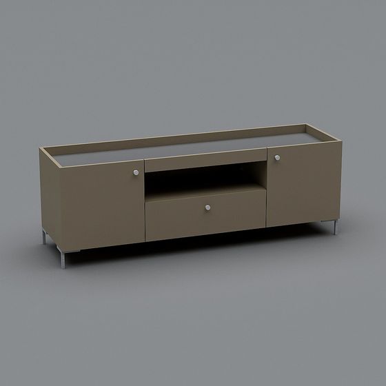 Modern Low-Poly TV Cabinet 3D model