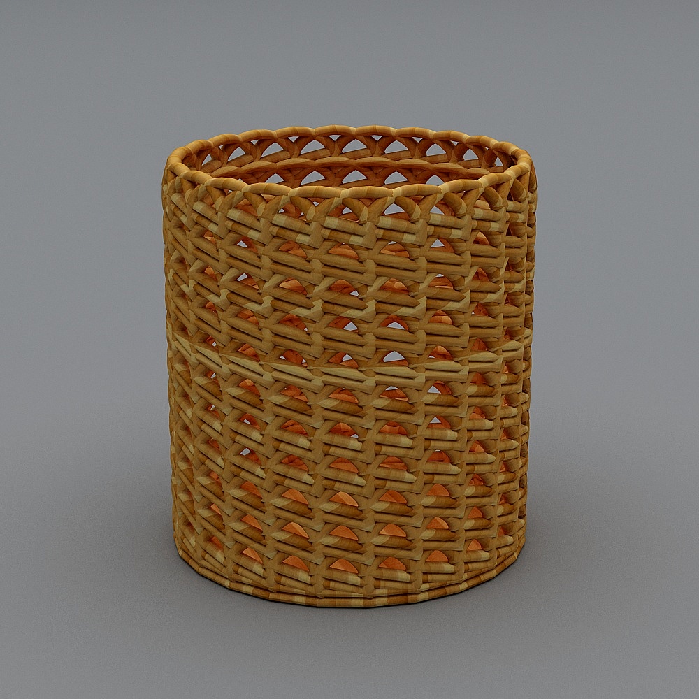 Charming Woven Basket 3D model