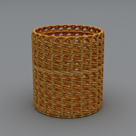 Charming Woven Basket 3D model