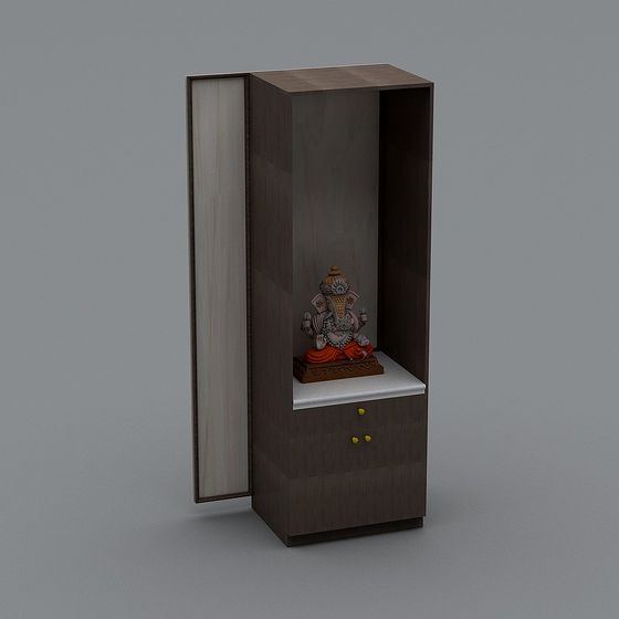 Elegant Altar Display Cabinet 3D model