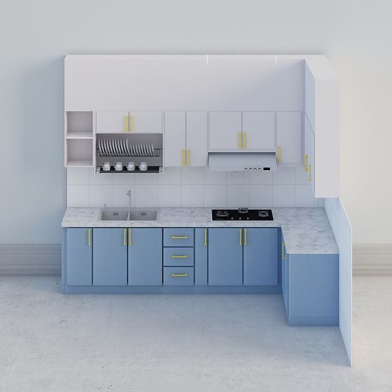 Modern Minimalist Kitchen 3D model