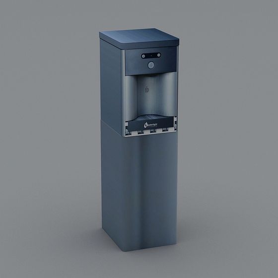 Water Dispenser 3D Model - Sleek Gray Design