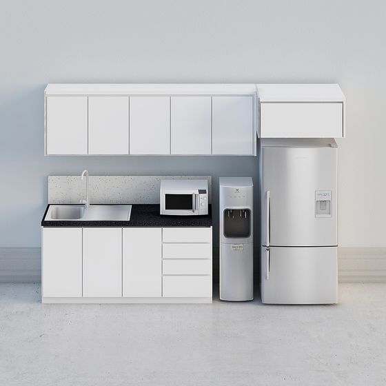 Stylish Kitchen Set 3D model for Modern Spaces