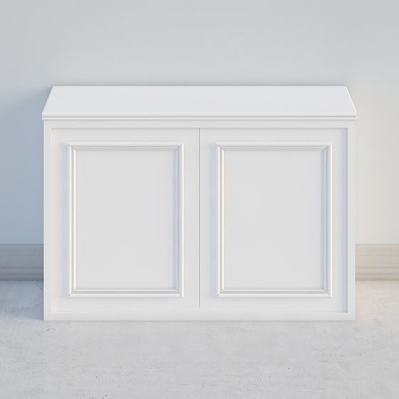 Elegant Classic White Cabinet 3D model