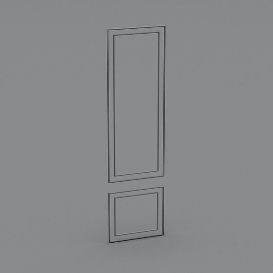 Stylish Minimalist Door 3D model for Modern Interiors