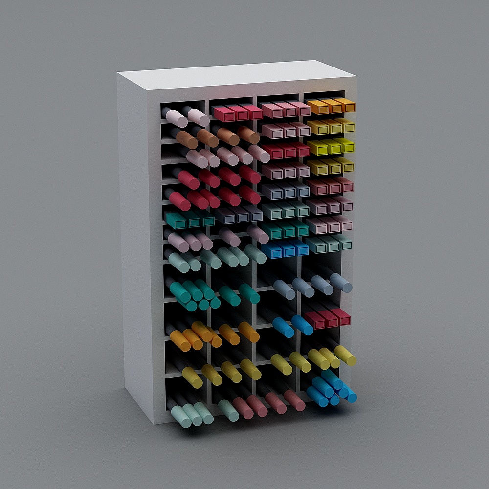 Stylish Low-Poly Pen Holder 3D model