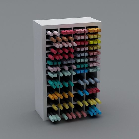 Stylish Low-Poly Pen Holder 3D model