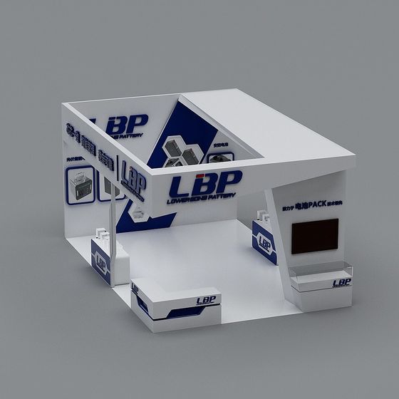 Stylish Exhibition Booth 3D model for Creative Applications