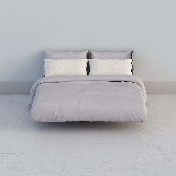 Modern Minimalist Bed 3D model