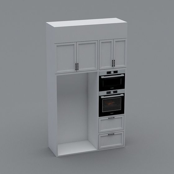 Modern Minimalist Kitchen Storage Cabinet 3D model