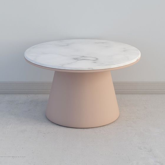 Elegant Low-Poly Round Table 3D model