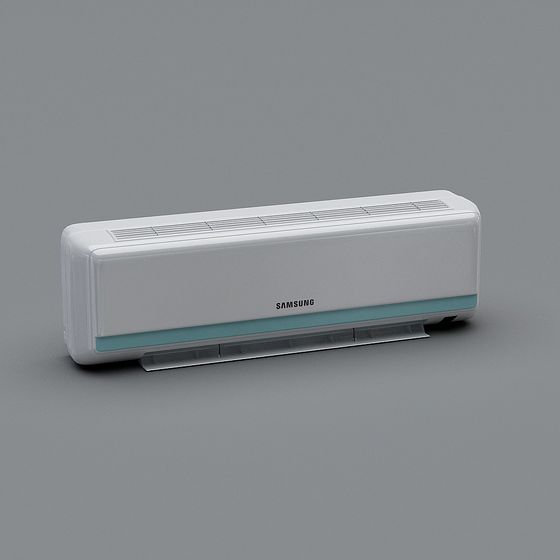 Stylish Low-Poly Air Conditioner 3D Model