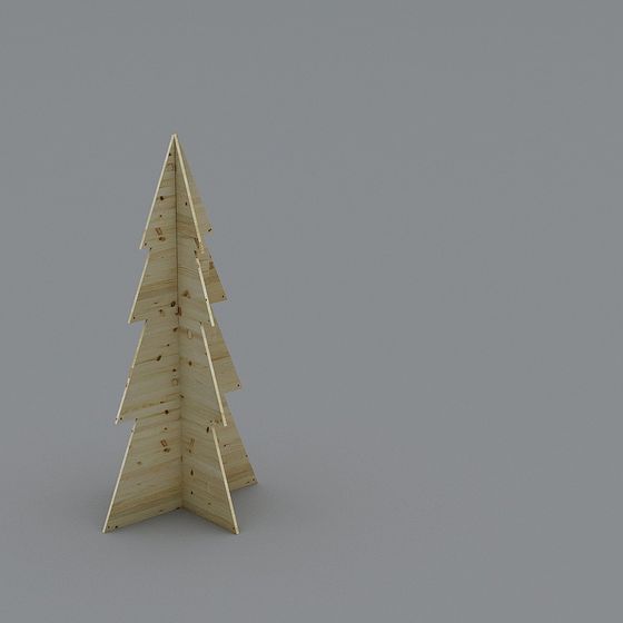 Charming Low-Poly Christmas Tree 3D model