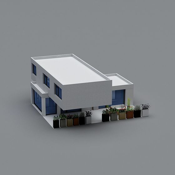 Urban Oasis Minimalist 3D Model for Modern Living