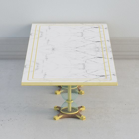 Elegant Marble Dining Table 3D model
