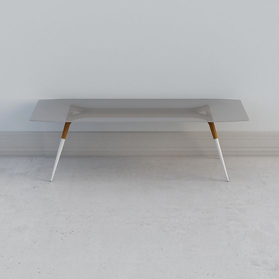 Streamlined Bench 3D model for Modern Aesthetics