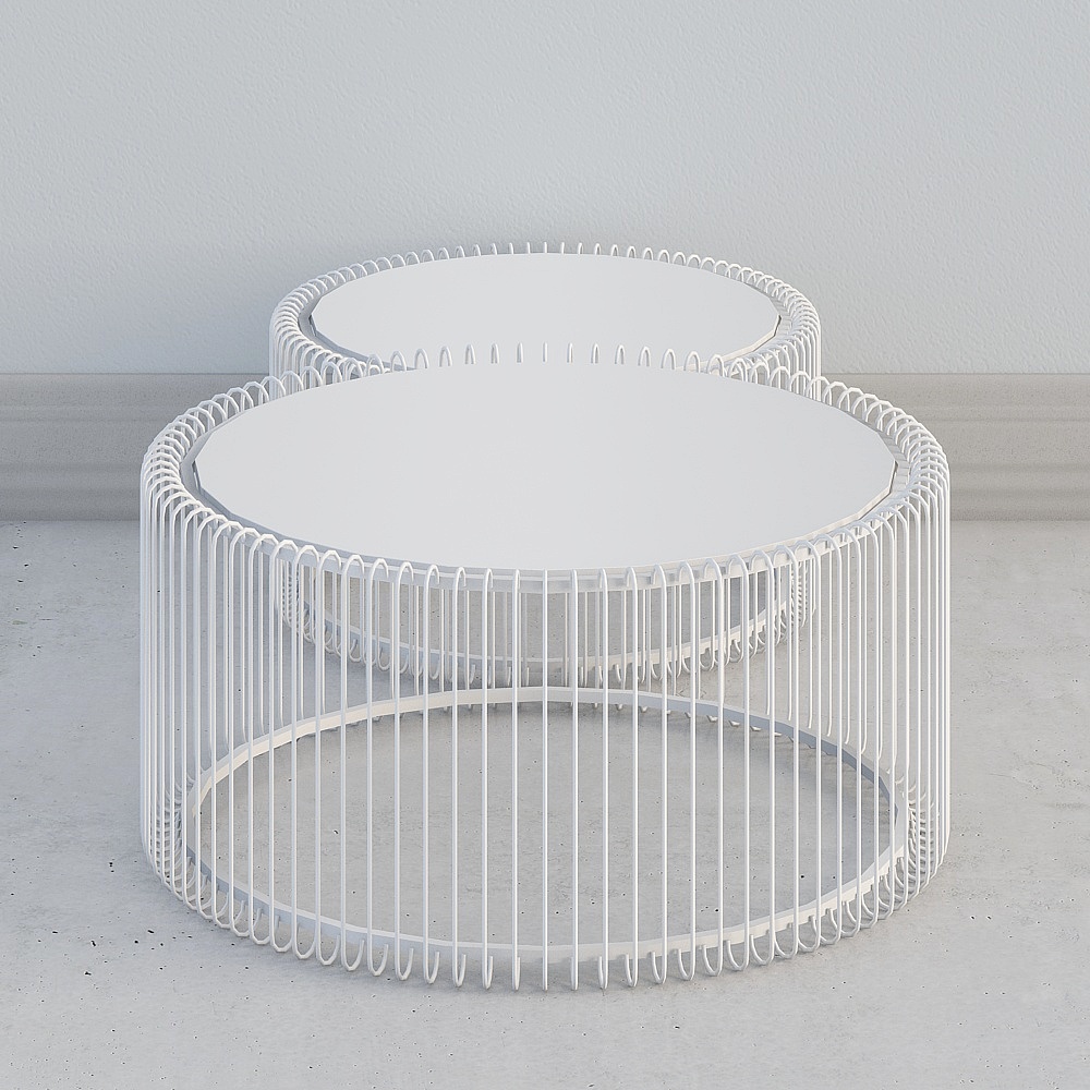 Streamlined Metallic Table 3D model