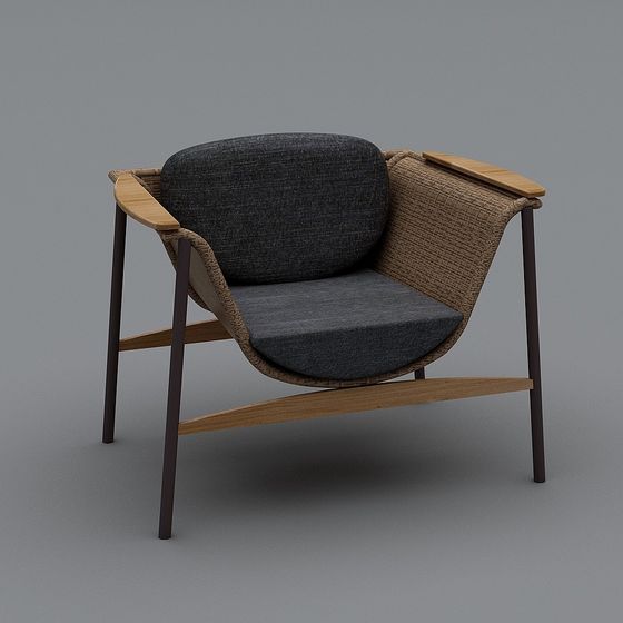Cozy Weave Lounge Chair 3D model
