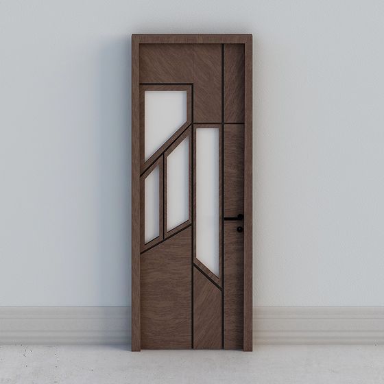 Elegant Low-Poly 3D Model Door for Modern Designs