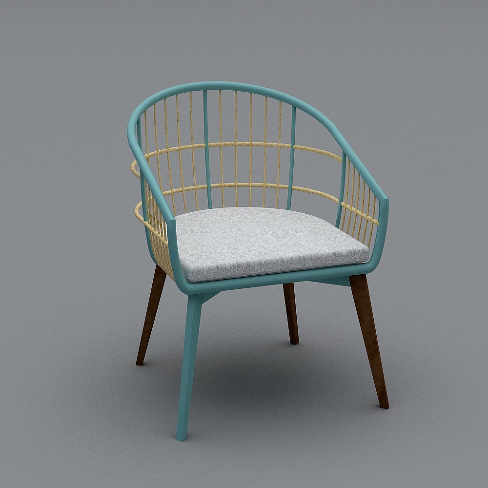 Futuristic Low-Poly Chair 3D model