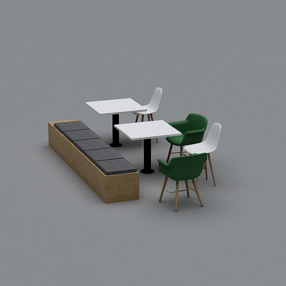 City Corner Low-Poly Furniture Collection 3D model