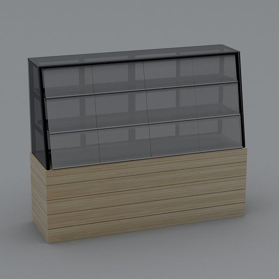 Minimalist Display Cabinet 3D model