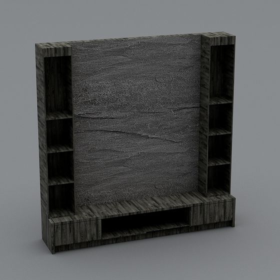 Stylish Low-Polygon Bookshelf 3D model