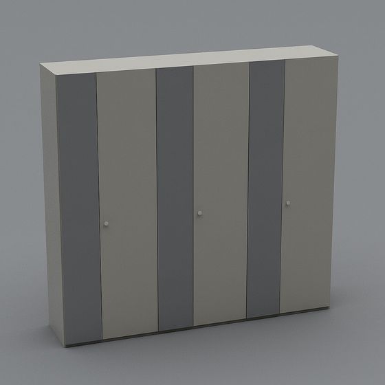 Contemporary Wardrobe 3D Model for Stylish Spaces